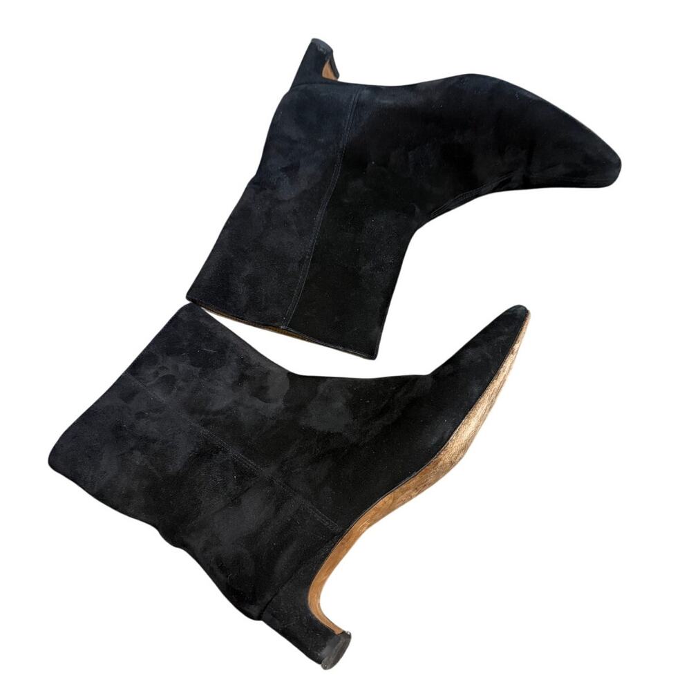 LOQ Black Suede Ankle Boots Sz. 36 (US 5.5) - Picture 3 of 8